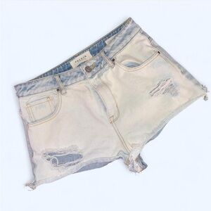 PacSun Women's Light Wash Ripped Denim Cutoff Shorts